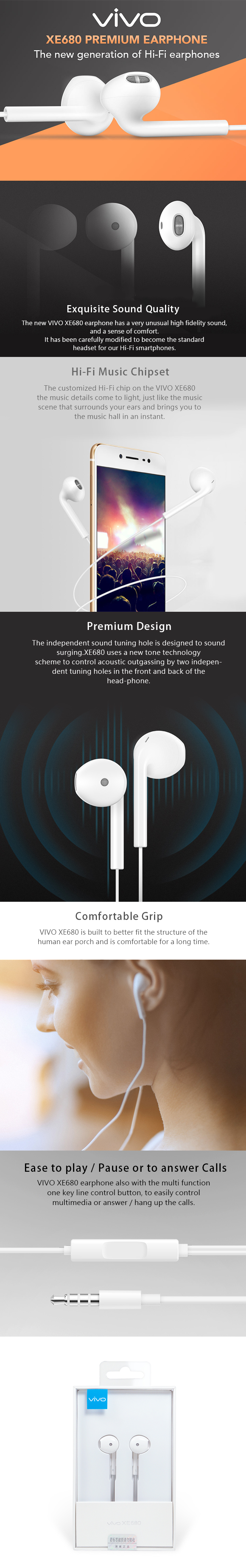 vivo xe680 earphone